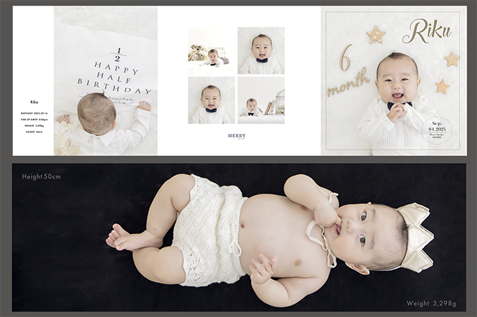 ベビー撮影なら東京都目黒区自由が丘のフォトスタジオ MERRY（メリー）